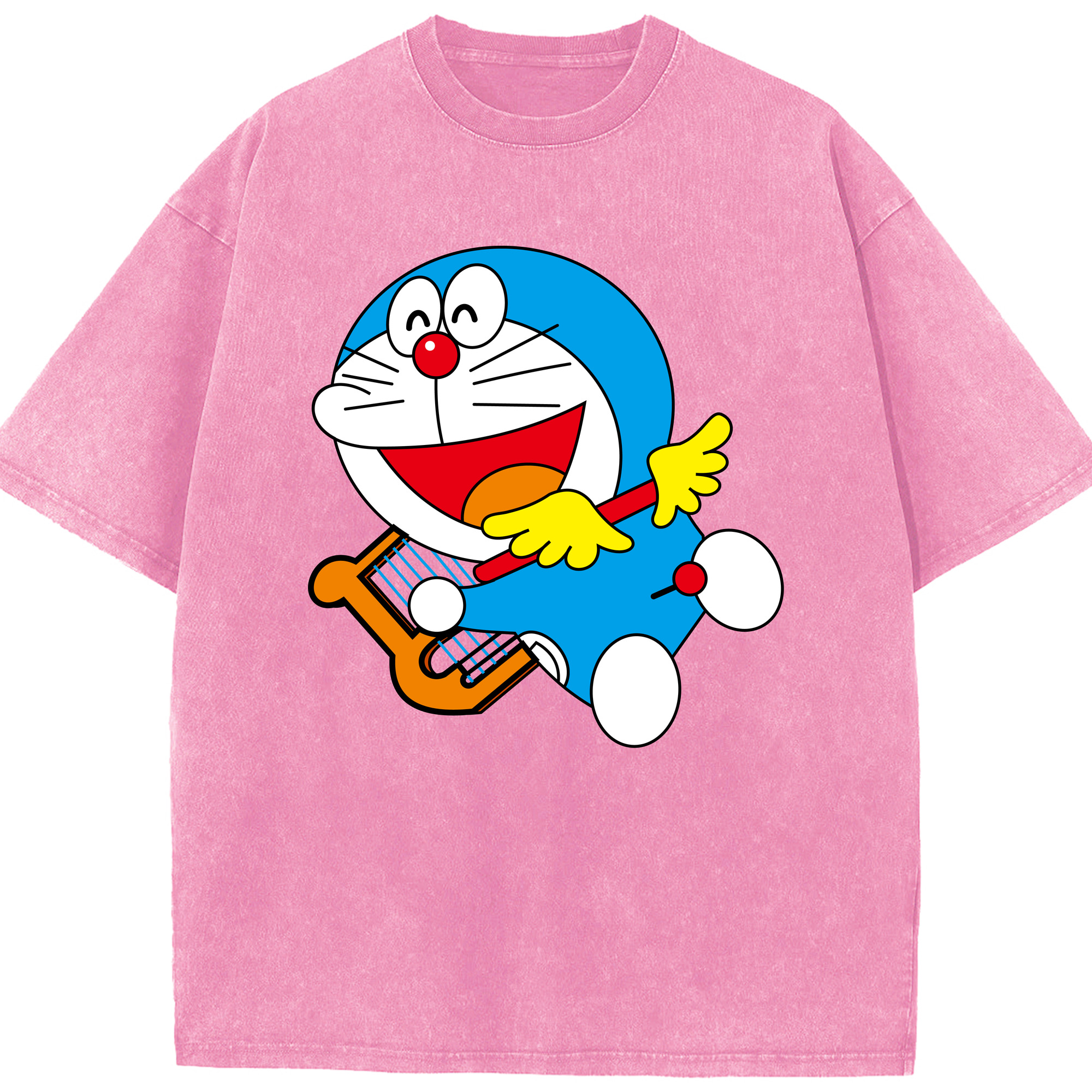 （画像用） ドラえもん Doraemon 綿100% ヴィンテージ風 半袖Tシャツ（フロントプリント）